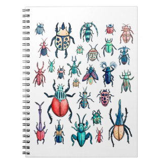 Vintage Käfer-Abbildung Notizblock