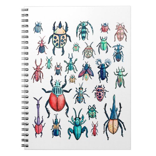 Vintage Käfer-Abbildung Notizblock (Vorderseite)