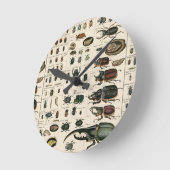 Vintage Käfer-Darstellung Runde Wanduhr (Winkel)