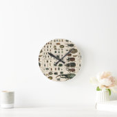 Vintage Käfer-Darstellung Runde Wanduhr (Zuhause)