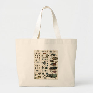 Vintage Käfer-Illustration Jumbo Stoffbeutel