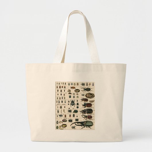 Vintage Käfer-Illustration Jumbo Stoffbeutel (Vorne)