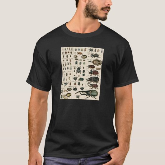 Vintage Käfer-Illustration T-Shirt (Vorderseite)