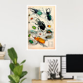 Vintage Käfer Print Poster (Heimbüro)