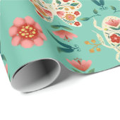 Vintage Käfer und Schmetterling Geschenkpapier (Rolleneckpunkt)