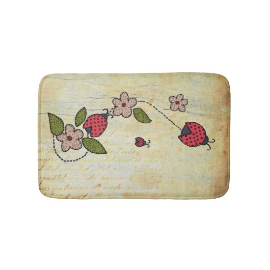 Vintage Käferparade Badematte (Vorderseite)