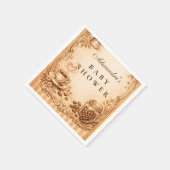 Vintage-Kaffee-Baby-Party Serviette (Ecke)