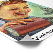 Vintage-Kaffee-Bildposter Poster (Ecke)