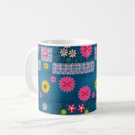 Vintage Kaffee-Blumenkohl-Tasse Kaffeetasse (Vorderseite Links)