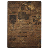 Vintage-Kaffee-Collage    Klemmbrett (Rückseite)