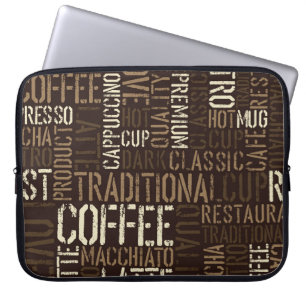 Vintage-Kaffee-Erlebnis Nahtloses Muster Laptopschutzhülle