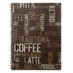 Vintage-Kaffee-Erlebnis Nahtloses Muster Notizblock