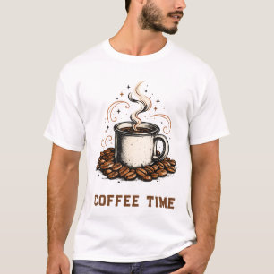 Vintage Kaffee-Liebhaber T-Shirt Retro Emaille-C