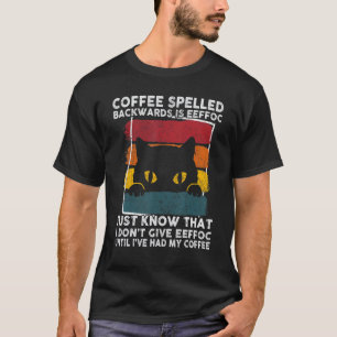 Vintage Kaffee rückwärts geschrieben ist Eeffoc Ka T-Shirt