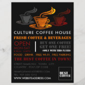 Vintage Kaffee-Tasse, Barista, Café, Coffeehouse Flyer (Vorne)