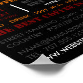 Vintage Kaffee-Tasse, Barista, Café, Coffeehouse Poster (Ecke)