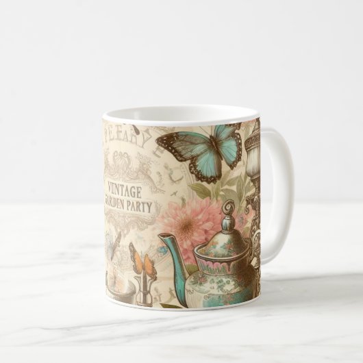 Vintage Kaffee-Tasse Kaffeetasse (VorderseiteRechts)