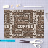 Vintage-Kaffee-Typografie-Muster (1) Seidenpapier (Handwerk)