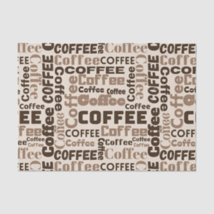 Vintage-Kaffee-Typografie-Muster (2) Seidenpapier