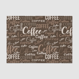 Vintage-Kaffee-Typografie-Muster (3) Seidenpapier