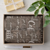 Vintage-Kaffee-Typografie-Muster (3) Seidenpapier (Geschenk)