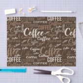 Vintage-Kaffee-Typografie-Muster (3) Seidenpapier (Handwerk)
