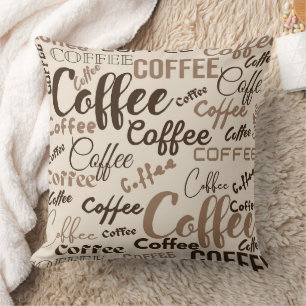 Vintage-Kaffee-Typografie-Muster (4) Kissen