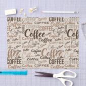 Vintage-Kaffee-Typografie-Muster (4) Seidenpapier (Handwerk)