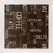 Vintage Kaffeeerlebnis Nahtloses Muster Puzzle (Horizontal)