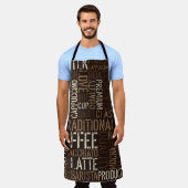 Vintage Kaffeeerlebnis Nahtloses Muster Schürze (Getragen)