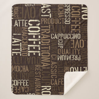 Vintage Kaffeeerlebnis Nahtloses Muster Sherpadecke