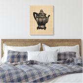 Vintage-Kaffeekanne auf Leinwand (Insitu (Schlafzimmer))