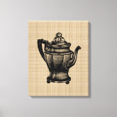 Vintage-Kaffeekanne auf Leinwand (Vorderseite)