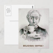 Vintage Kaffeekarte Postkarte (Vorne/Hinten)