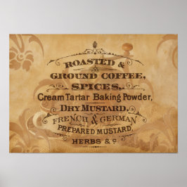 Vintage Kaffeekoffe Poster