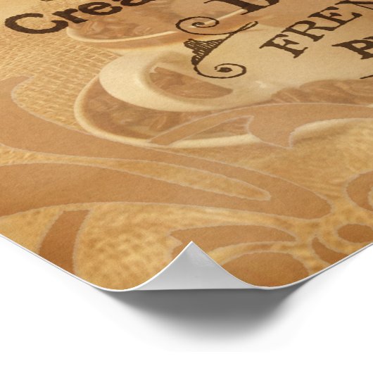 Vintage Kaffeekoffe Poster (Ecke)