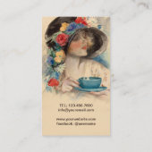 Vintage Kaffeekunst Visitenkarte (Rückseite)