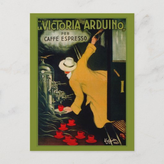 Vintage Kaffeemaschine aus den 20er Jahren Postkarte (Vorderseite)