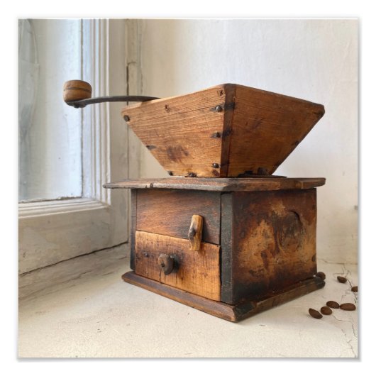 Vintage Kaffeemaschine Fotodruck (Vorne)