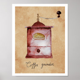 Vintage Kaffeemaschine Poster