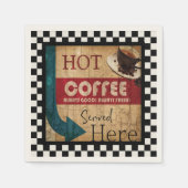 Vintage Kaffeemaschine Serviette (Vorderseite)