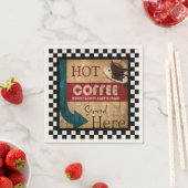 Vintage Kaffeemaschine Serviette (Beispiel)