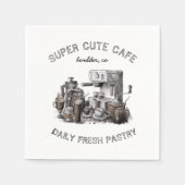 Vintage Kaffeemaschine Serviette (Vorderseite)