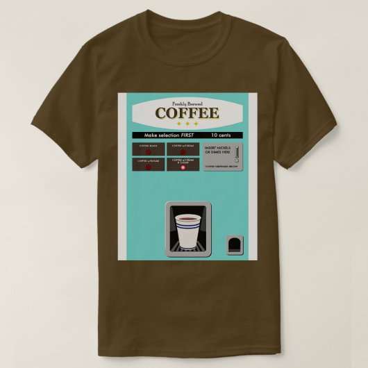 Vintage Kaffeemaschine T-Shirt (Design vorne)