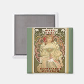 Vintage-Kaffeeplakat Magnet (Vorderseite/Rückseite)