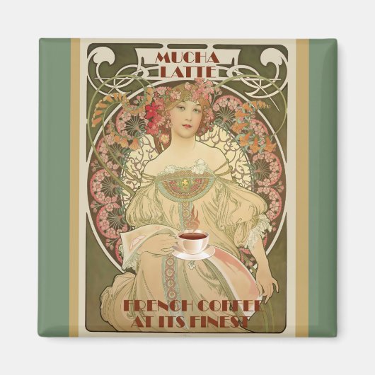 Vintage-Kaffeeplakat Magnet (Vorne)