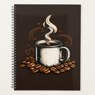 Vintage-Kaffeetasse Notizbuch Cozy Kaffee Liebha Planer