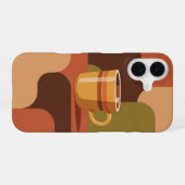 Vintage-Kaffeetassenposter iPhone 16 Hülle (Rückseite (Horizontal))
