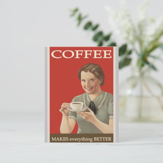 Vintage Kaffeewerbung (Stehend Vorderseite)