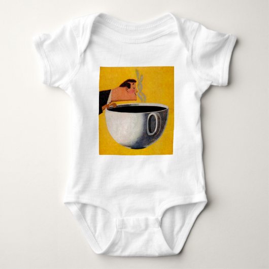 Vintage Kaffeewerbung Baby Strampler (Vorderseite)